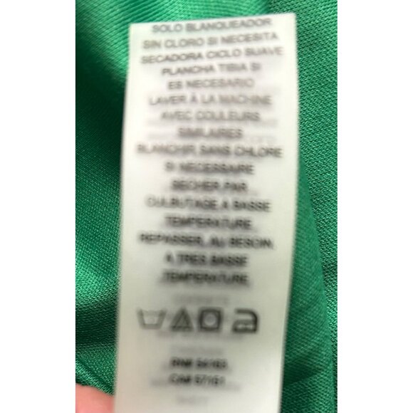 Vince Camuto Wedding Guest Glam Outfit Green Pleated Fit & Flare Dress Sz 4 - Picture 12 of 12